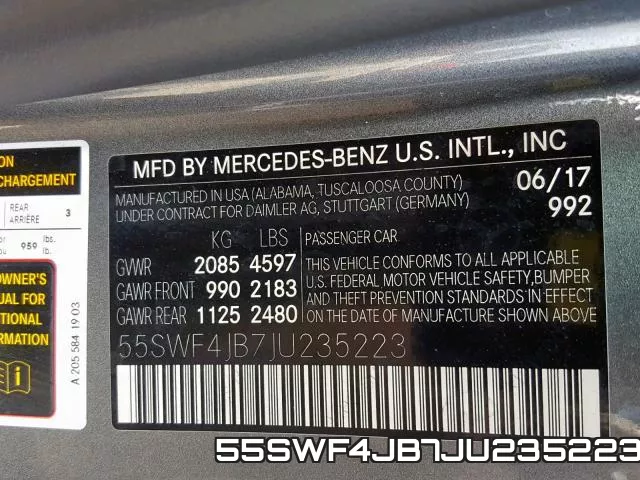 55SWF4JB7JU235223 фото 2