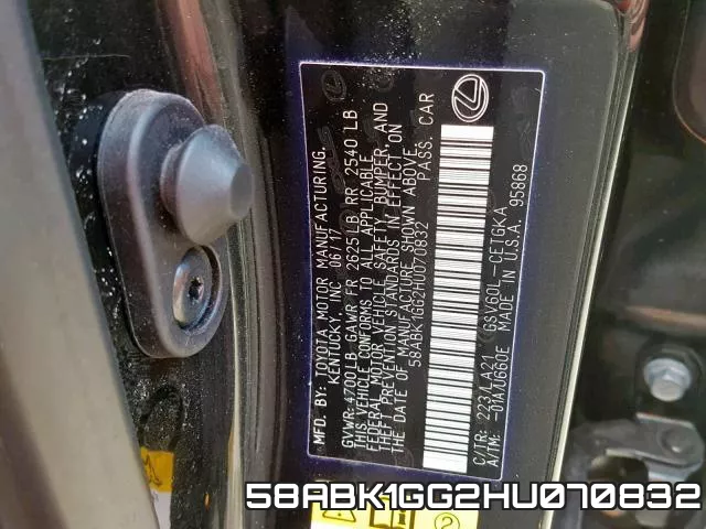 58ABK1GG2HU070832 фото 2