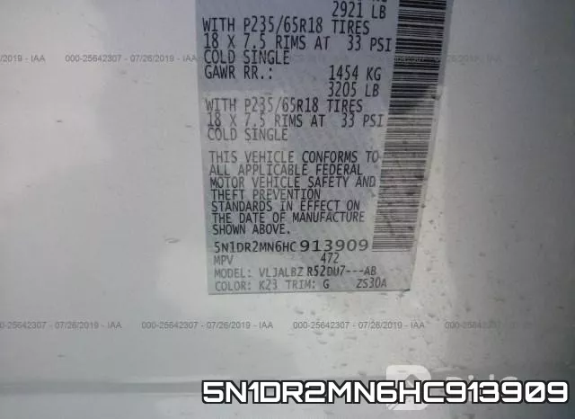 5N1DR2MN6HC913909 фото 10