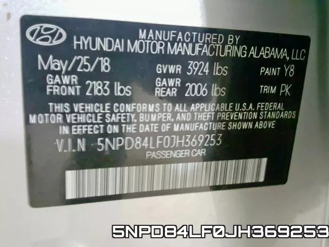 5NPD84LF0JH369253 фото 2