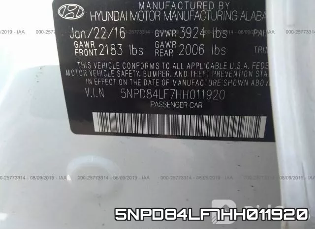 5NPD84LF7HH011920 фото 10