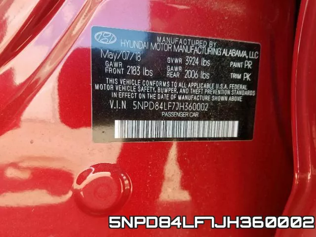 5NPD84LF7JH360002 фото 2