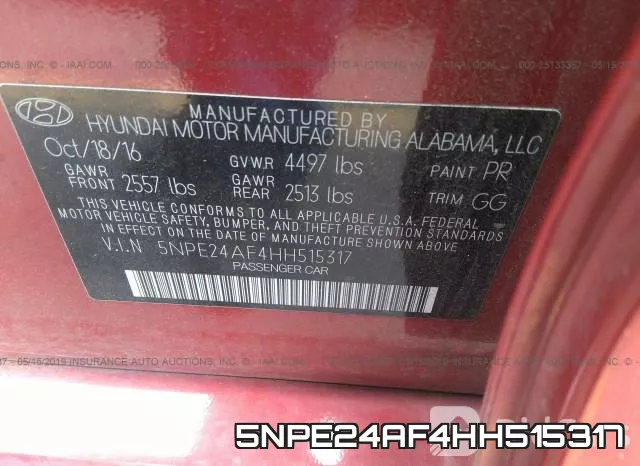 5NPE24AF4HH515317 фото 10