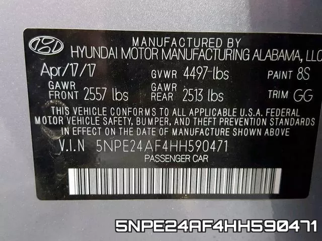 5NPE24AF4HH590471 фото 2