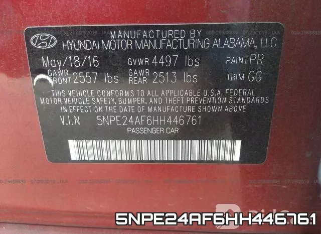 5NPE24AF6HH446761 фото 10