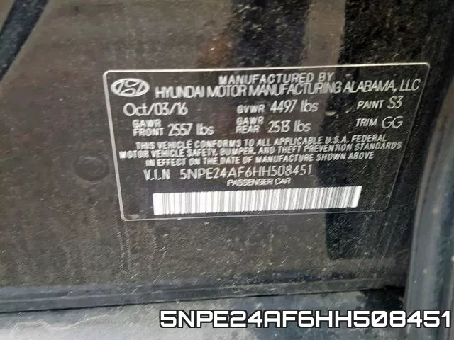 5NPE24AF6HH508451 фото 2
