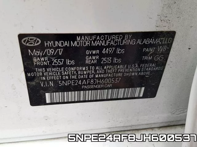 5NPE24AF8JH600537 фото 2