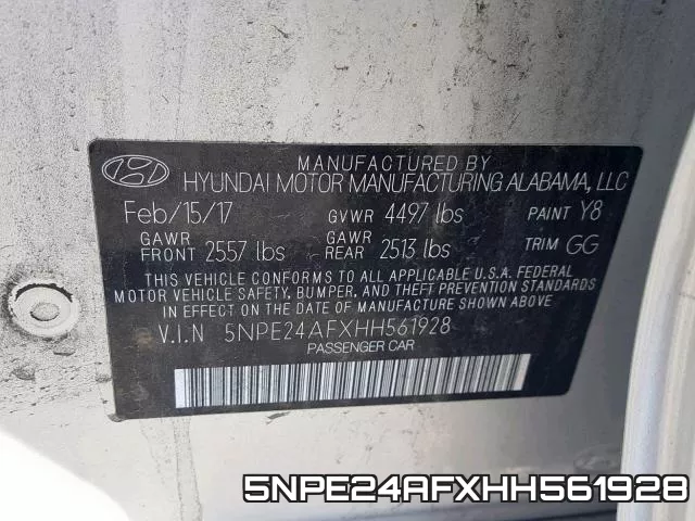 5NPE24AFXHH561928 фото 2