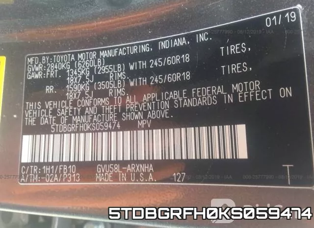 5TDBGRFH0KS059474 фото 10