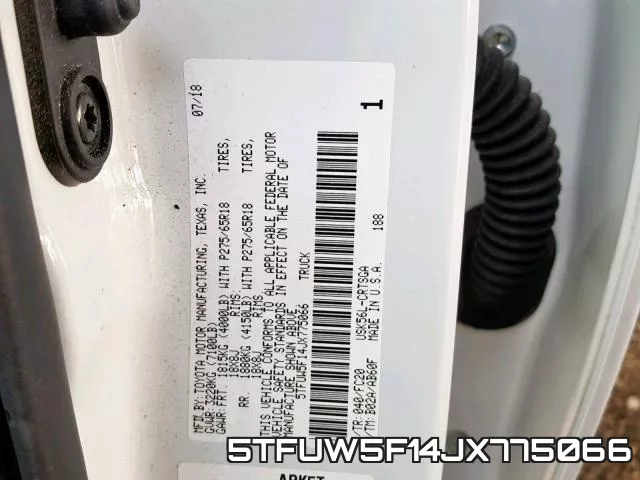 5TFUW5F14JX775066 фото 2