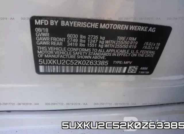 5UXKU2C52K0Z63385 фото 10