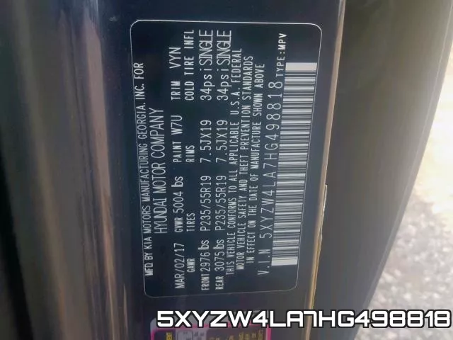 5XYZW4LA7HG498818 фото 2