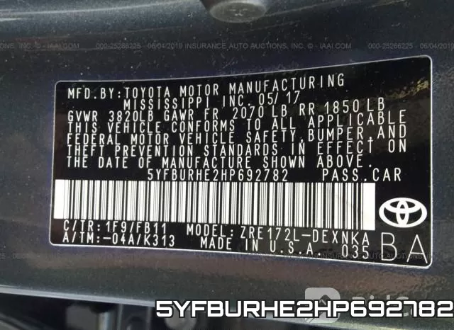 5YFBURHE2HP692782 фото 10