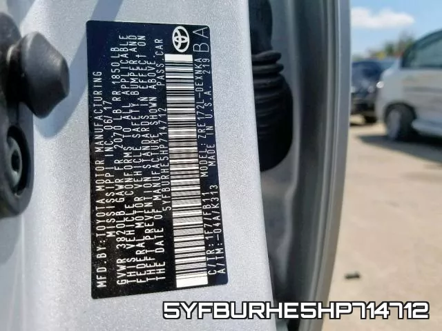 5YFBURHE5HP714712 фото 2