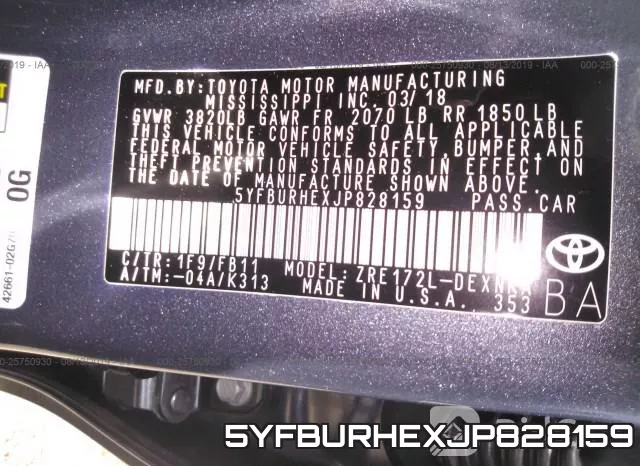 5YFBURHEXJP828159 фото 10