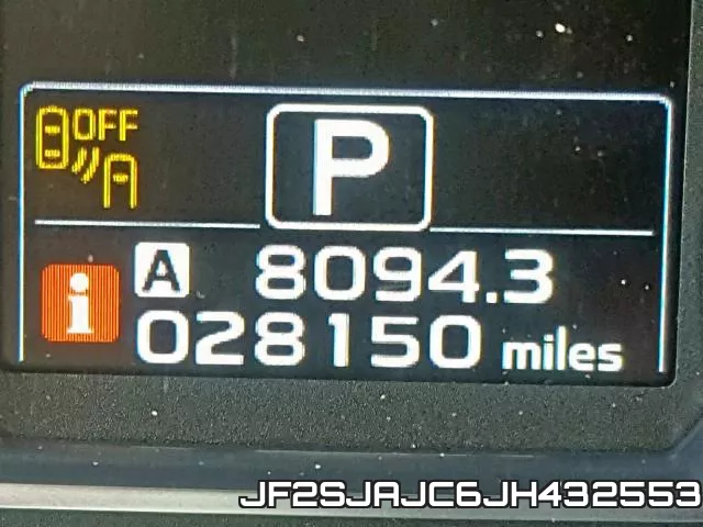 JF2SJAJC6JH432553 фото 8