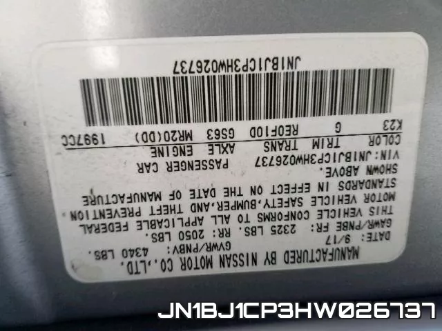 JN1BJ1CP3HW026737 фото 2