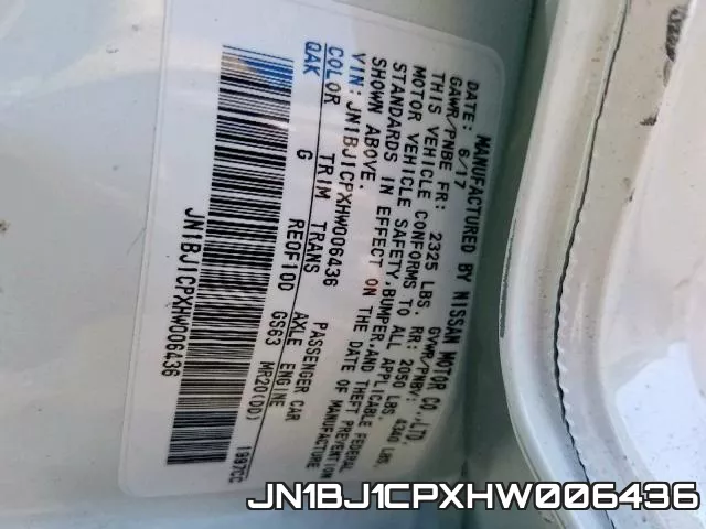 JN1BJ1CPXHW006436 фото 2