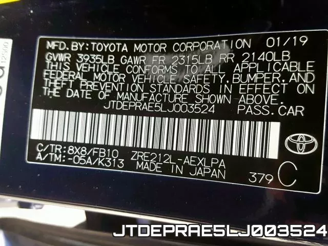 JTDEPRAE5LJ003524 фото 2