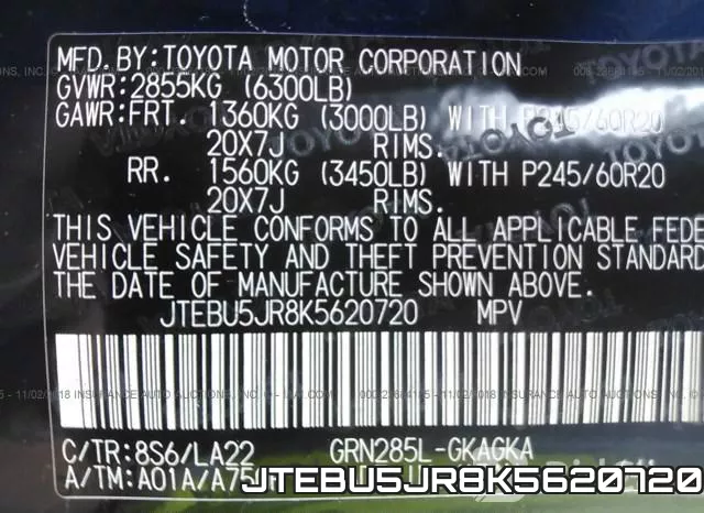 JTEBU5JR8K5620720 фото 10