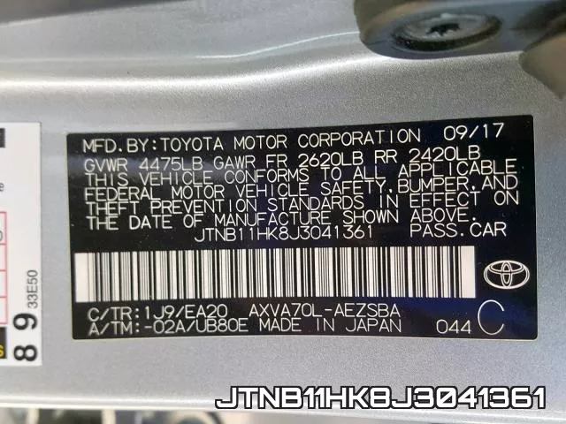 JTNB11HK8J3041361 фото 2