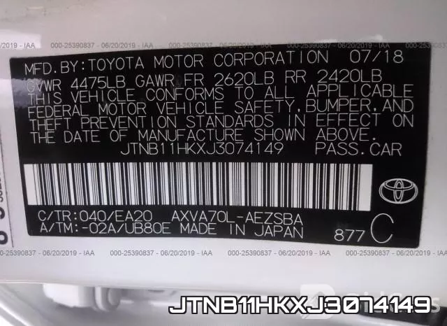 JTNB11HKXJ3074149 фото 10