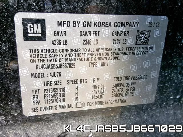 KL4CJASB5JB667029 фото 2