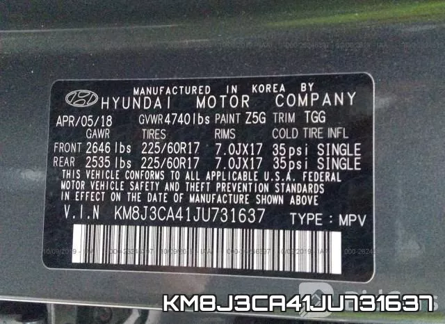 KM8J3CA41JU731637 фото 10