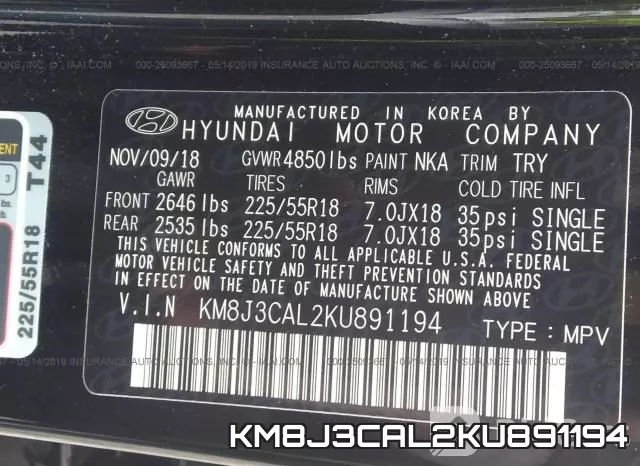 KM8J3CAL2KU891194 фото 10