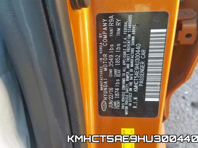 KMHCT5AE9HU300440 фото 2