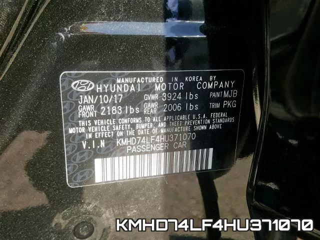 KMHD74LF4HU371070 фото 2