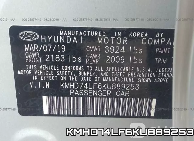 KMHD74LF6KU889253 фото 10