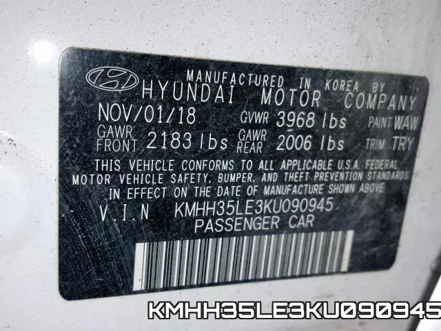 KMHH35LE3KU090945 фото 2