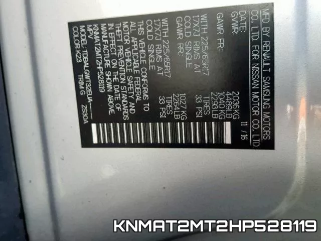 KNMAT2MT2HP528119 фото 2