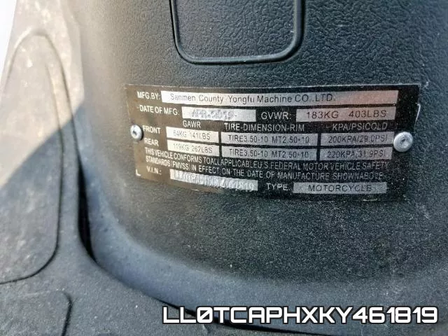 LL0TCAPHXKY461819 фото 2