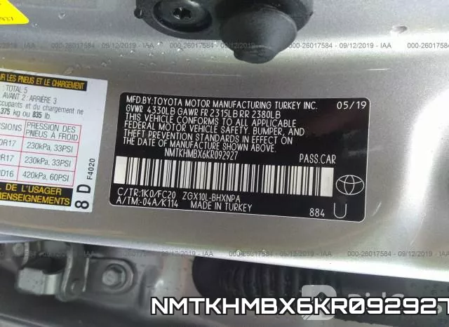 NMTKHMBX6KR092927 фото 10