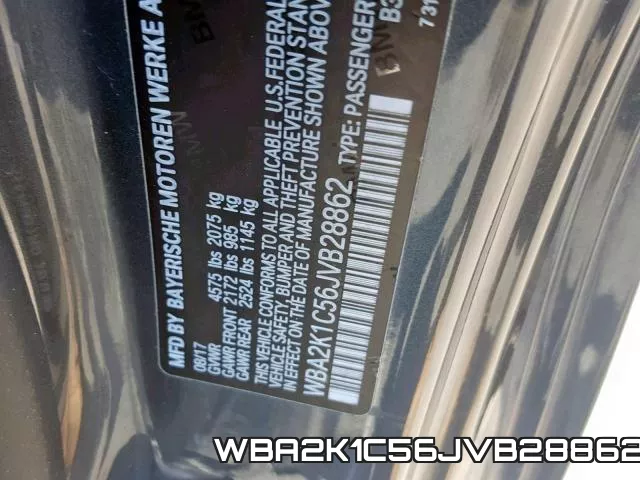 WBA2K1C56JVB28862 фото 2