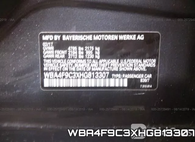 WBA4F9C3XHG813307 фото 10