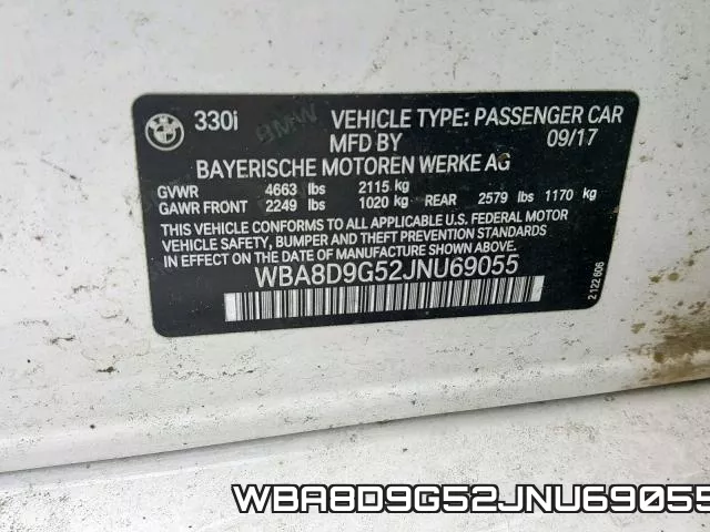 WBA8D9G52JNU69055 фото 2