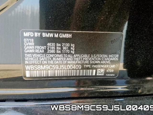 WBS8M9C59J5L00409 фото 2