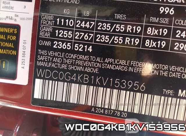 WDC0G4KB1KV153956 фото 10