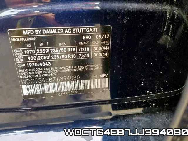 WDCTG4EB7JJ394080 фото 2