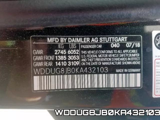 WDDUG8JB0KA432103 фото 2