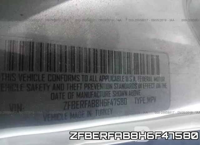 ZFBERFAB8H6F47580 фото 9