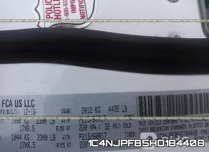 1C4NJPFB5HD184408 фото 10
