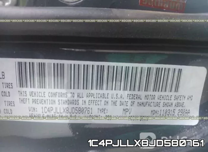 1C4PJLLX8JD580761 фото 10