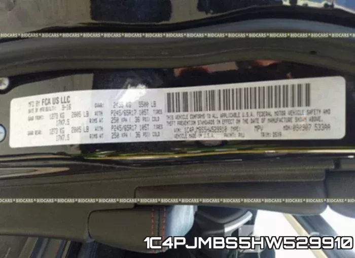 1C4PJMBS5HW529910 фото 10