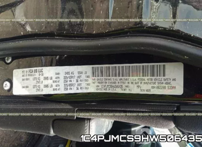 1C4PJMCS9HW506435 фото 10