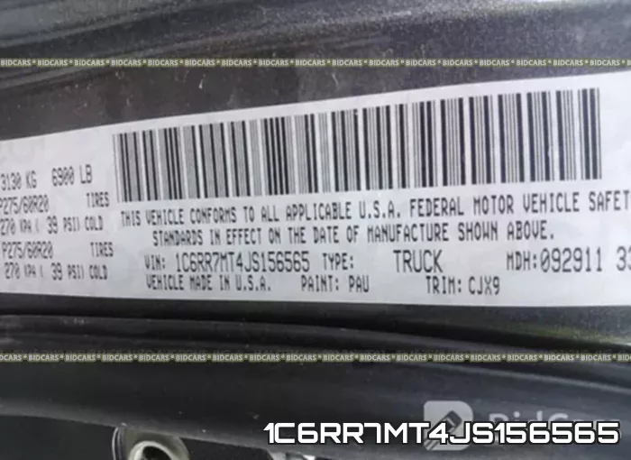 1C6RR7MT4JS156565 фото 10