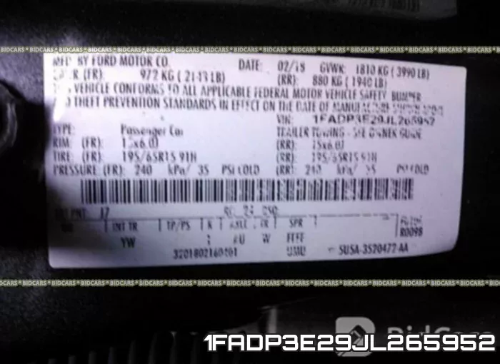 1FADP3E29JL265952 фото 10